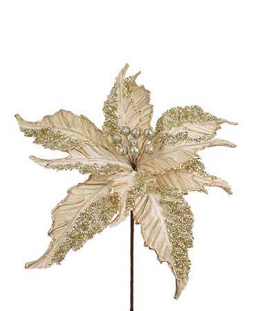 FLOR NATALINA POINSETTIA 20CM CHAMPANHE