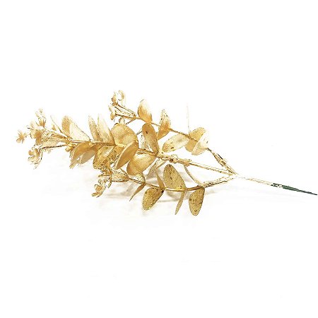 GALHO NATAL METALIZADO FOSCO FOLHAGEM 24CM 131062