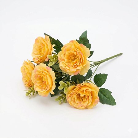 BUQUE PEONIA X6 LARANJA 34CM 131096