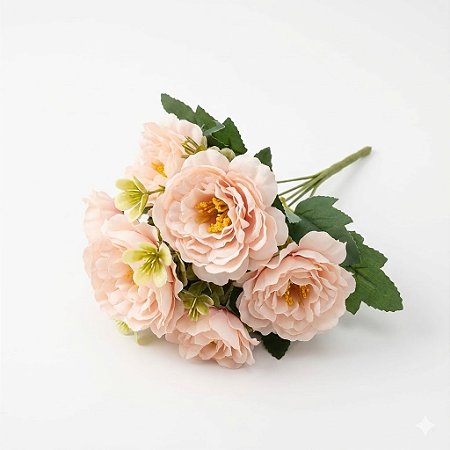 BUQUE PEONIA X6 ROSA CLARO 34CM 131086