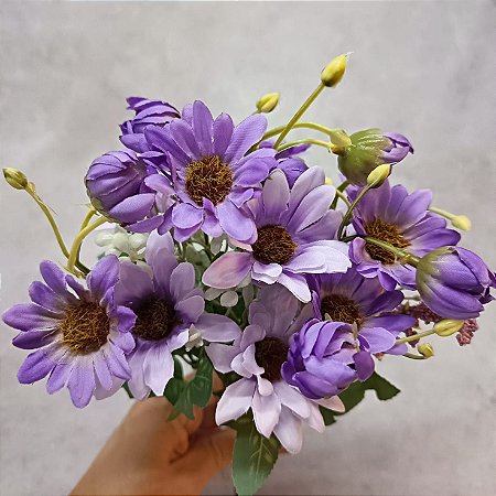 MINI BQ FLOR DO CAMPO X6 LILÁS 30CM