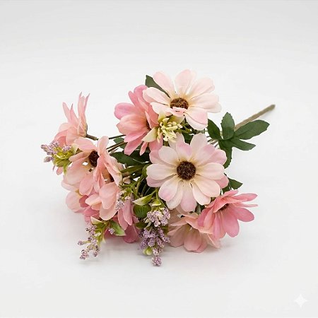 BUQUE MARGARIDA X6 ROSA CLARO 35CM 131095