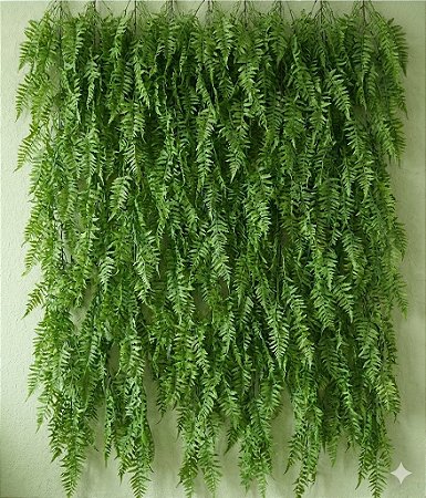 PENDENTE GRANDE TOQUE REAL DE FOLHAS UN 115CM X5 VERDE 131134