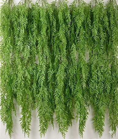 PENDENTE GRANDE TOQUE REAL DE FOLHAS UN X5 115CM VERDE 131133