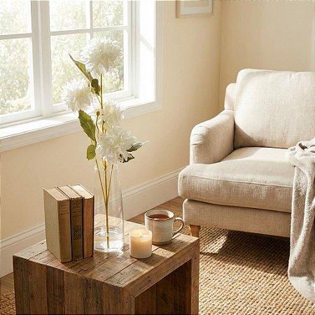 GALHO ALLIUM CRISANTEMO X4 BRANCO 50CM 131201