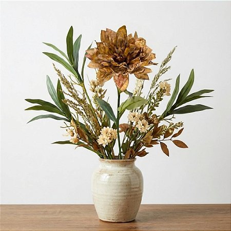 GALHO DÁLIA OUTONADA 65CM MARROM 131218