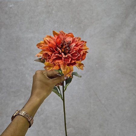 Galho Dalia Outonada 65CM- Laranja