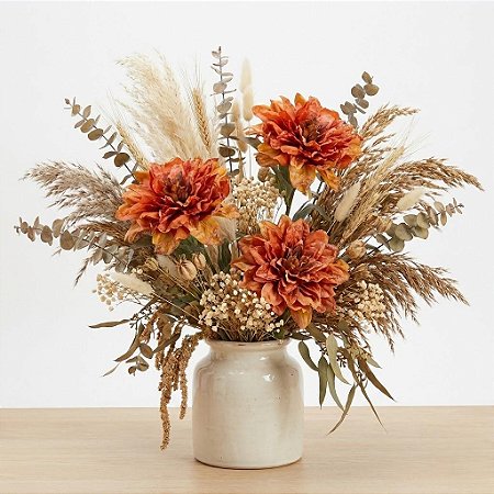 GALHO DÁLIA OUTONADA 65CM LARANJA TERRA COTA 131216