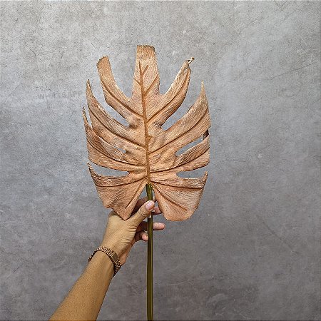 HASTE FOLHA MONSTERA DESIDRATADA 83CM ROSA OUTONADO 131369