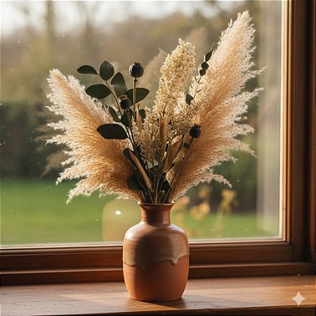 HASTE SORGO CAMPESTRE DESIDRATADO BRANCO 70CM 131393