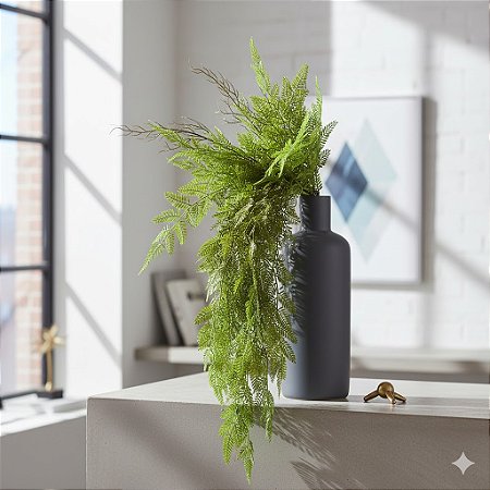 PENDENTE LUXO X5 112CM TIPO SAMAMBAIA VERDE ENVELHECIDO 131366