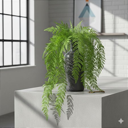 PENDENTE LUXO X5 112CM TIPO SAMAMBAIA VERDE131365