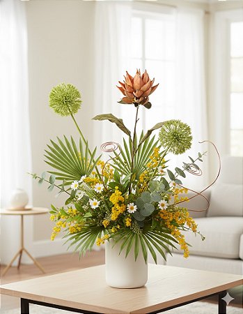 HASTE PROTEA DESIDRATADA 57CM -LARANJA 131347