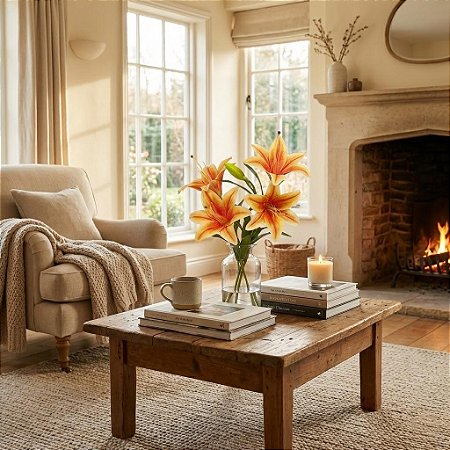 HASTE DE LIRIO X2 34CM LARANJA 131258