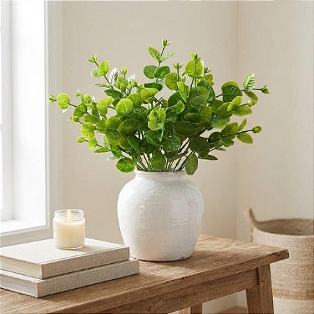 BUQUE  FOLHAS DE PEPEROMIA X5 34CM VERDE 131452