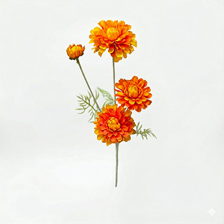 HASTE ZINNIA X4 60CM  LARANJA-  131474