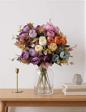 MINI BUQUE DE PEONIA C FLORZINHA  X7 30CM