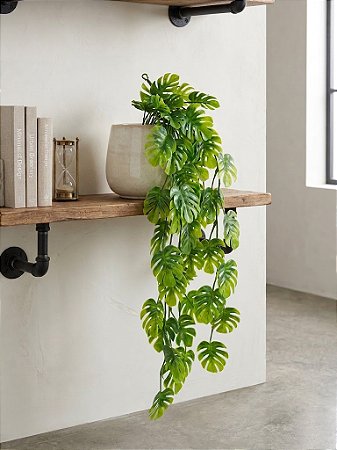 PENDENTE DE FOLHAS COSTELA X5 VERDE 73CM