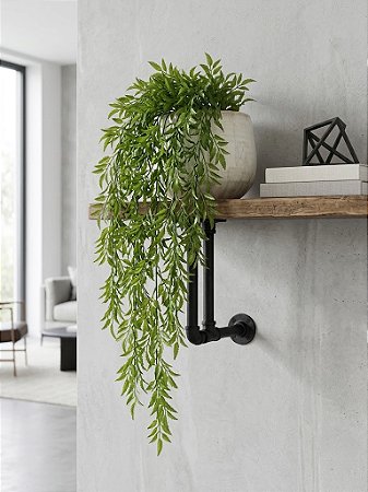 PENDENTE DE FOLHAS X2 VERDE 70CM