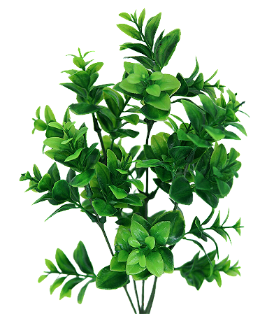 KIT C6 BUQUES PLANTA ARTIFICIAL FOLHAGEM VERDE CLARO  35CM