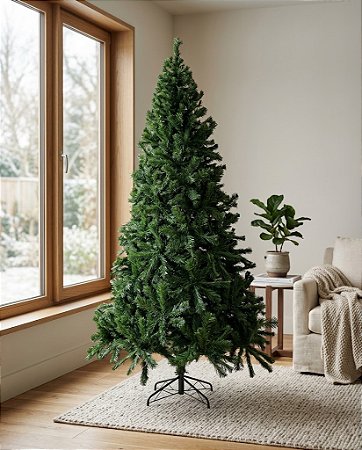 ARVORE DE NATAL CHEIA AURORA 240CM  1.000 GALHOS SISTEMA GUARDA CHUVA