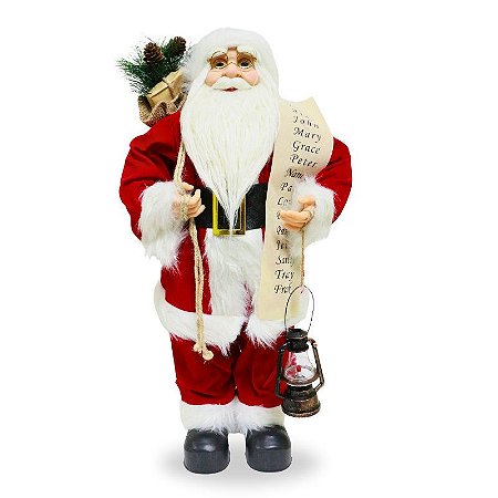 PAPAI NOEL VINTAGE WISHLIST 60CM VERMELHO