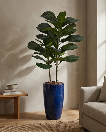 ARVORE FICUS LYRATA REAL TOQUE C/POTE X42 VERDE 1M