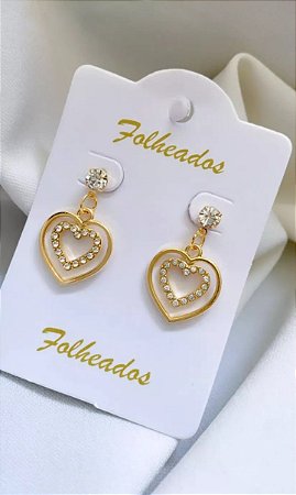 Brinco Coração Duplo