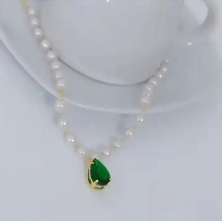 Colar Pérola Gota