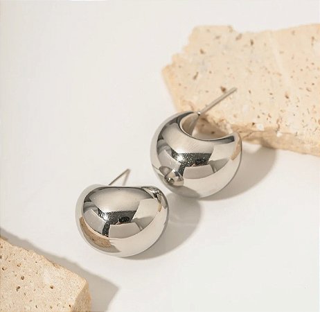 Argola Concha Prata GG