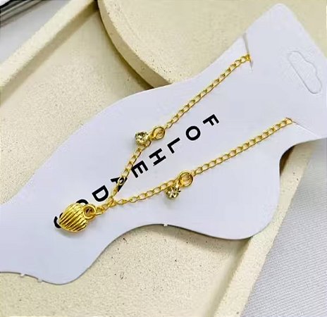 Tornozeleira Coração Frisado