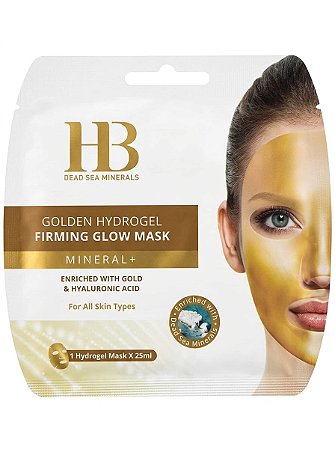 Máscara Ouro Hidrogel HB Dead Sea Minerals Firmadora Iluminadora com Ácido Hialurônico 25ml