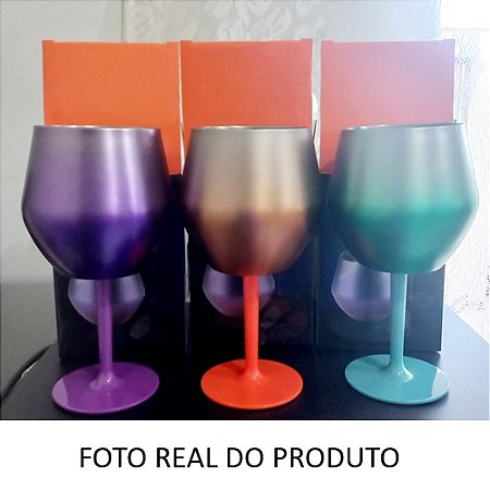 Taça Térmica Vinho Gin Suco 410ml Copo 2 Em 1