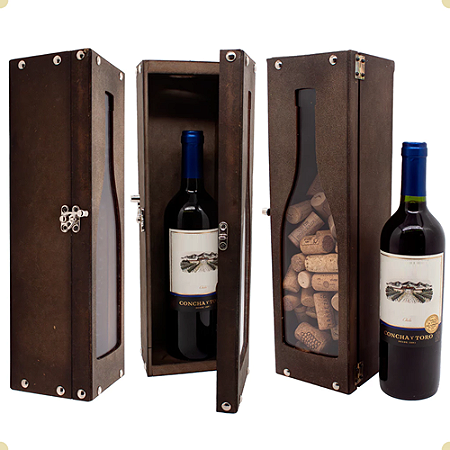 Caixa de Vinho e Porta Rolhas