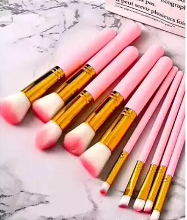 Kit Pinceis maquiagem Kabuki Profissional - COM 10 / COM 5 / COM 3