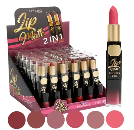 Batom Duo Lip Matte 2 IN 1 Febella