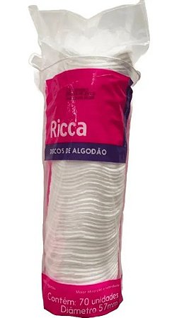 Algodão Discos RICCA 57MM 70 UNIDADES