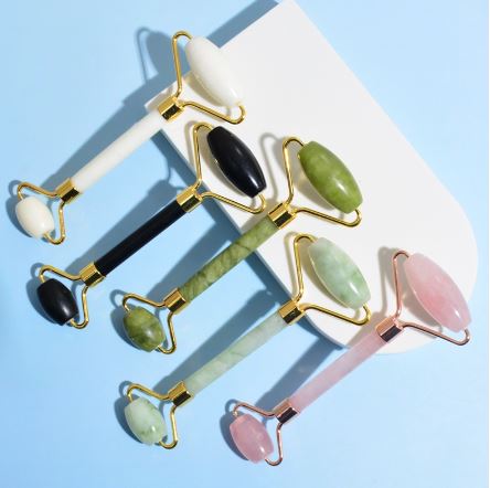 Rolo Pedra de Jade Massagem Facial Anti Ruga - Facíal Massage Roller