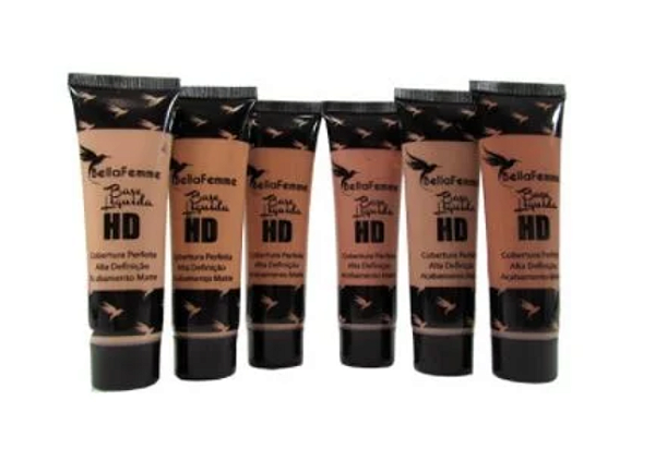 Base Líquida Hd Profissional Bella Femme 30ml - TONS ESCUROS