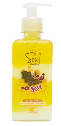 GEL HIDRATANTE CORPORAL/ VIRILHA BABASOUL SEXY ALGODÃO DOCE - SOUL 280 ml