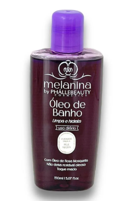 Óleo De Banho Melanina Phállebeauty Hidratação E Limpeza Fragrância Amêndoa 150ml