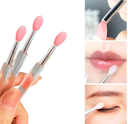 Pincel de Silicone para Lábios e Olhos Sombra Batom Labial Cores Sortidas