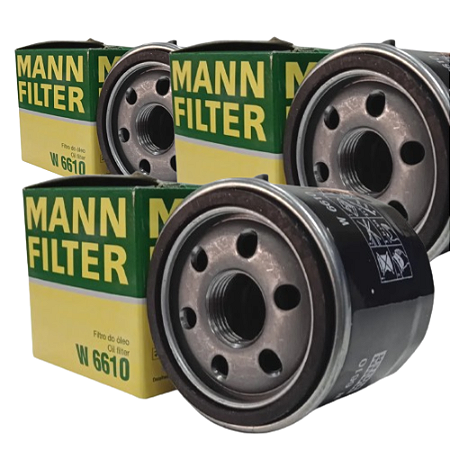 KIT 3 Filtros de óleo MANN W6610