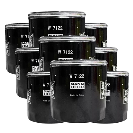 KIT 9 Filtros de óleo MANN W7122