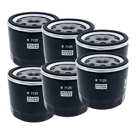 KIT 6 Filtros de óleo MANN W7125