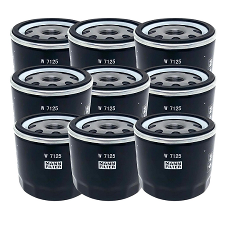 KIT 9 Filtros de óleo MANN W7125