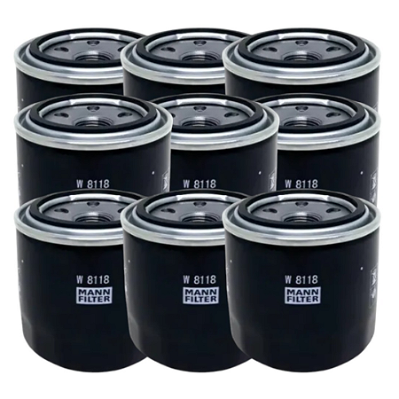 KIT 9 Filtros de óleo MANN W8118