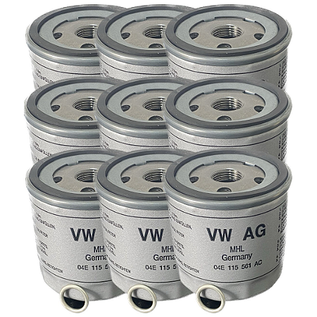 KIT 9 Filtro de óleo + BRINDE (Anel de Bujão) ORIGINAL Volkswagen