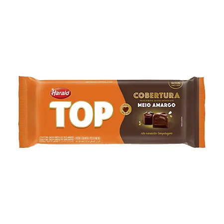 BARRA DE CHOCOLATE TOP HARALD MEIO AMARGO 1,01KG