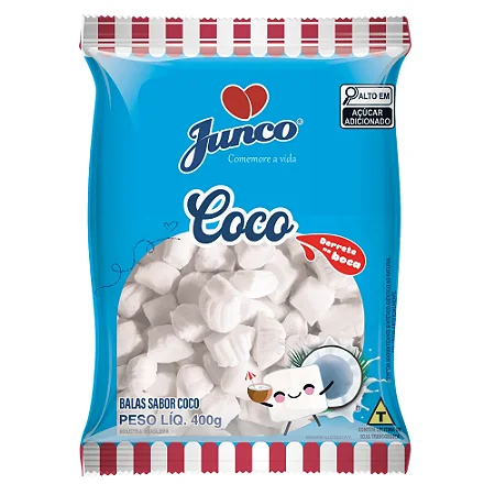 Bala aniversario côco 400g
